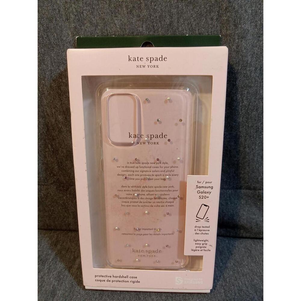 Kate Spade Protective Hardshell Case Clear Pin Dot Gems Samsung Galaxy S20 Plus